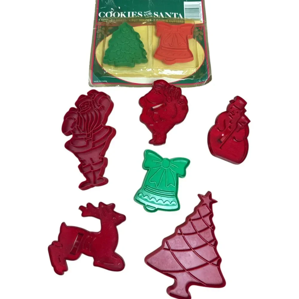 Vintage Holiday Cookie Cutters Lot of 15 Christmas Halloween Thanksgiving Santa